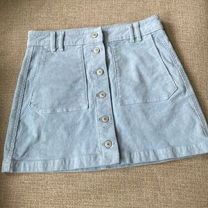 Light blue American Eagle size 2 Corduroy skirt